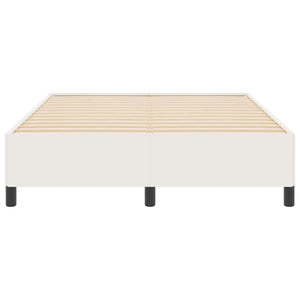 Κρεβάτι με ελατήρια Κρεμ 140 x 200 cm Υφασμάτινο Κορντουρά - Pakobazaar