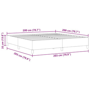 Κρεβάτι με ελατήρια Σκούρο Γκρι 200 x 200 cm - Pakobazaar