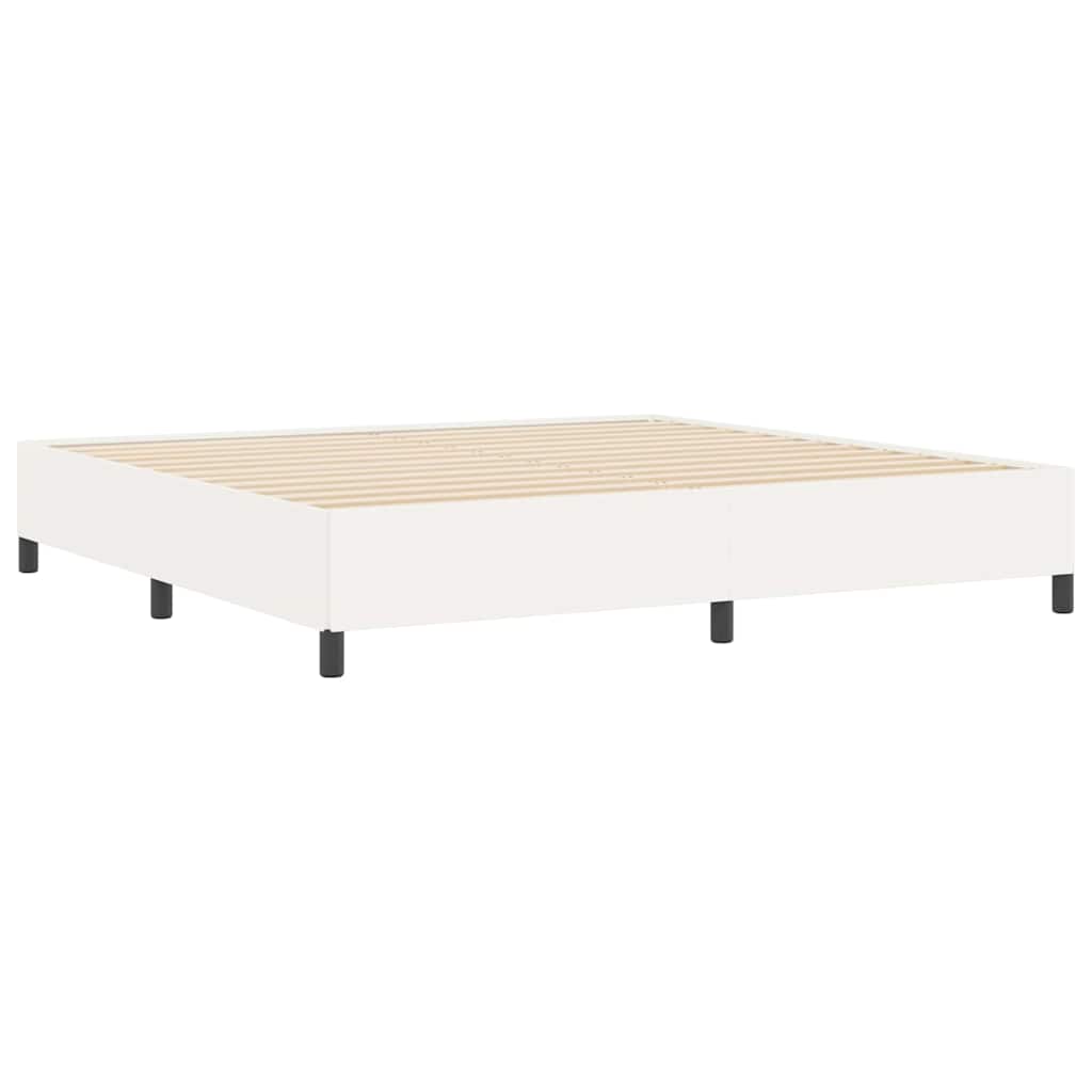 Κρεβάτι με ελατήρια Κρεμ 200 x 200 cm Υφασμάτινο Κορντουρά - Pakobazaar