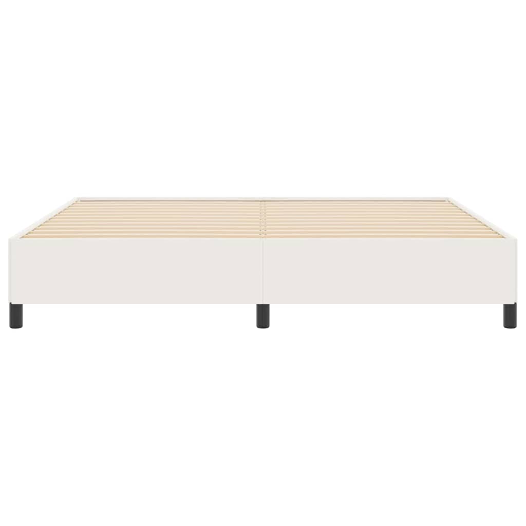 Κρεβάτι με ελατήρια Κρεμ 200 x 200 cm Υφασμάτινο Κορντουρά - Pakobazaar