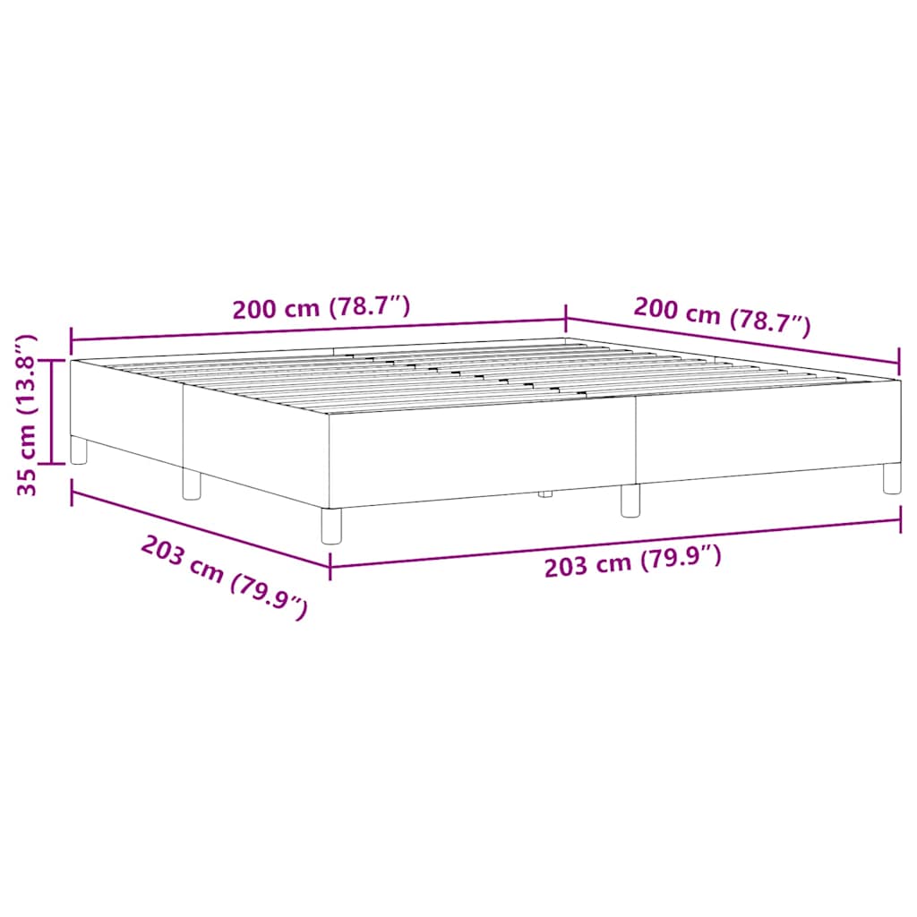 Κρεβάτι με ελατήρια Γκρι Πράσινο 200 x 200 cm - Pakobazaar