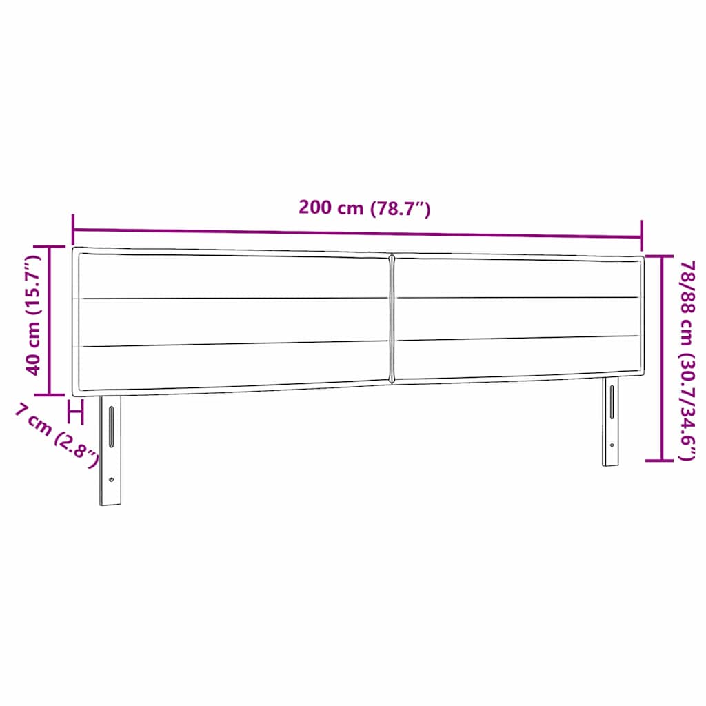 Κεφαλάρι Taupe 200 cm ύφασμα - Pakobazaar