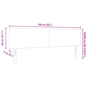 Κεφαλάρι Ανοιχτό γκρι 160 cm Υφασμάτινο Κορντουρά