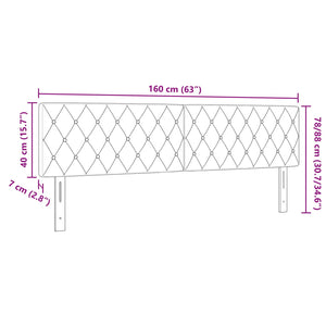 Κεφαλάρι Σκούρο Μπλε 160 cm Βελούδο