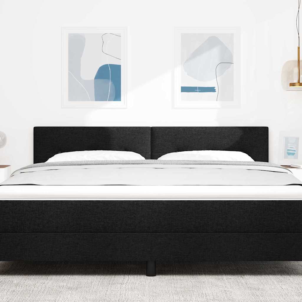 Ρυθμιζόμενη Κρεβατοκεφαλή με κεφαλάρι Μαύρο 180 cm ύφασμα - Pakobazaar