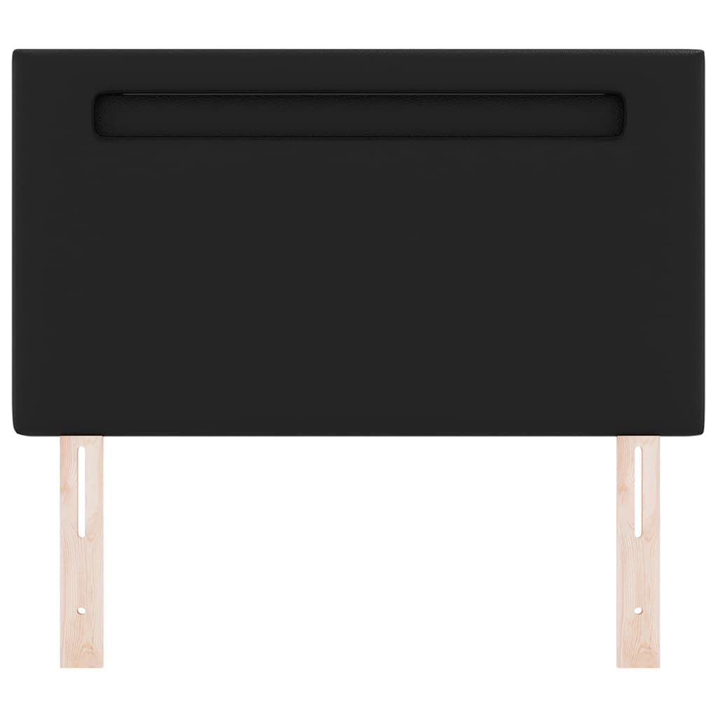 LED κεφαλάρι Μαύρο 90 cm Τεχνητό Δέρμα - Pakobazaar