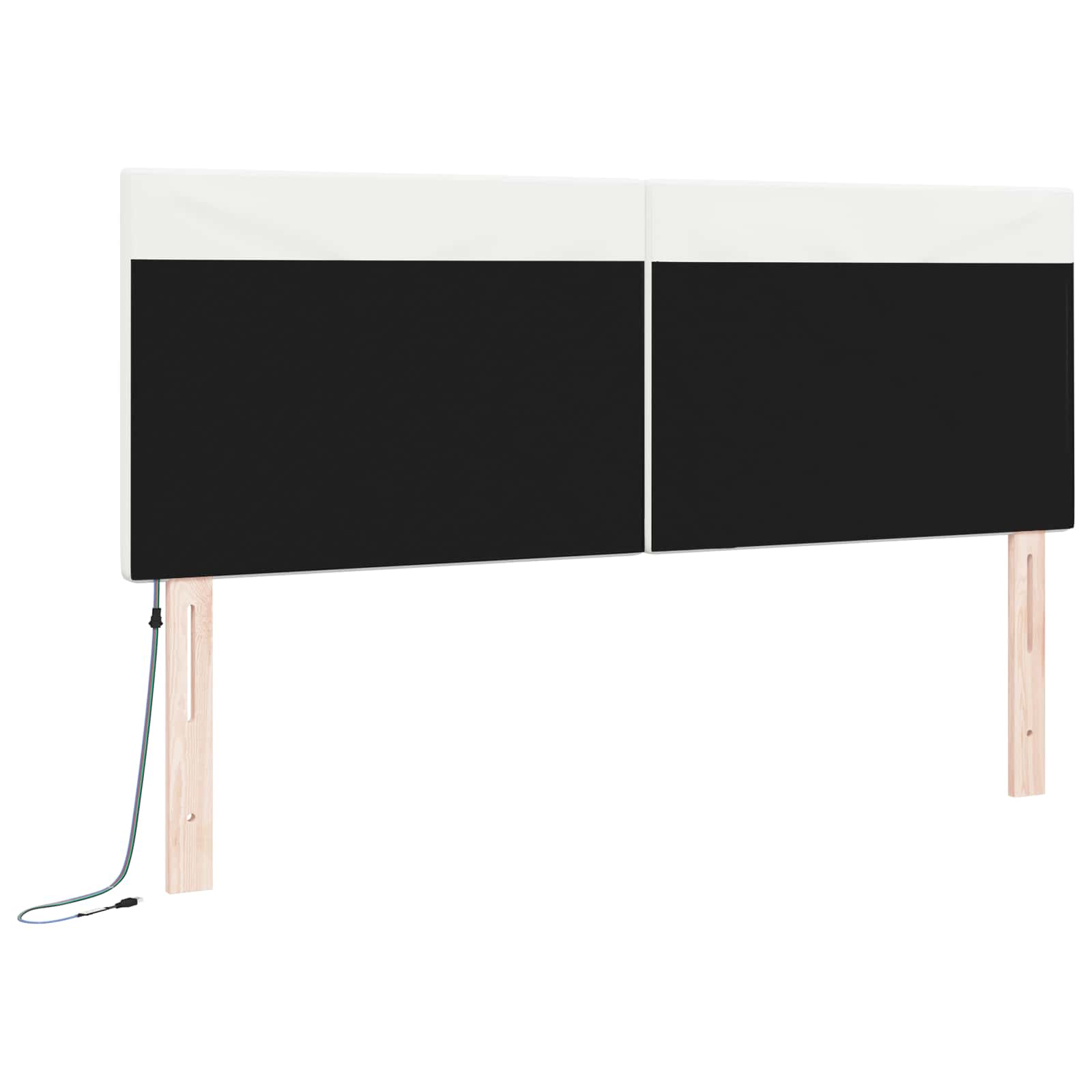 LED κεφαλάρι Λευκό 144 cm Τεχνητό Δέρμα