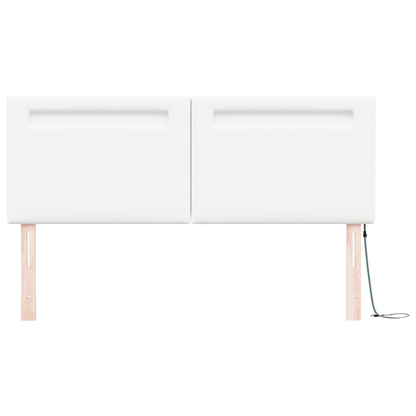 LED κεφαλάρι Λευκό 144 cm Τεχνητό Δέρμα