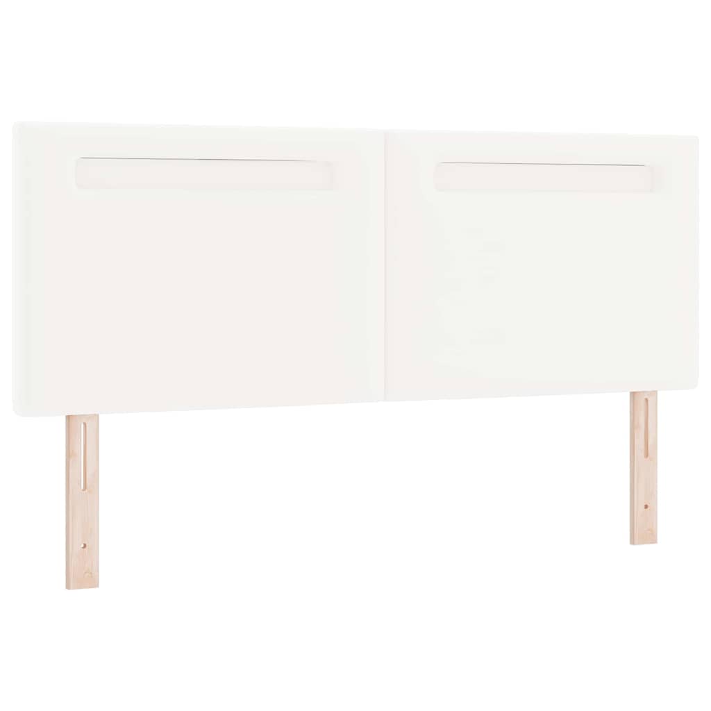 LED κεφαλάρι Λευκό 160 cm Τεχνητό Δέρμα