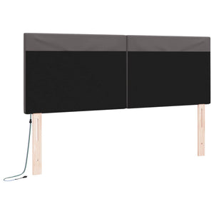 LED κεφαλάρι Γκρι 160 cm Τεχνητό Δέρμα