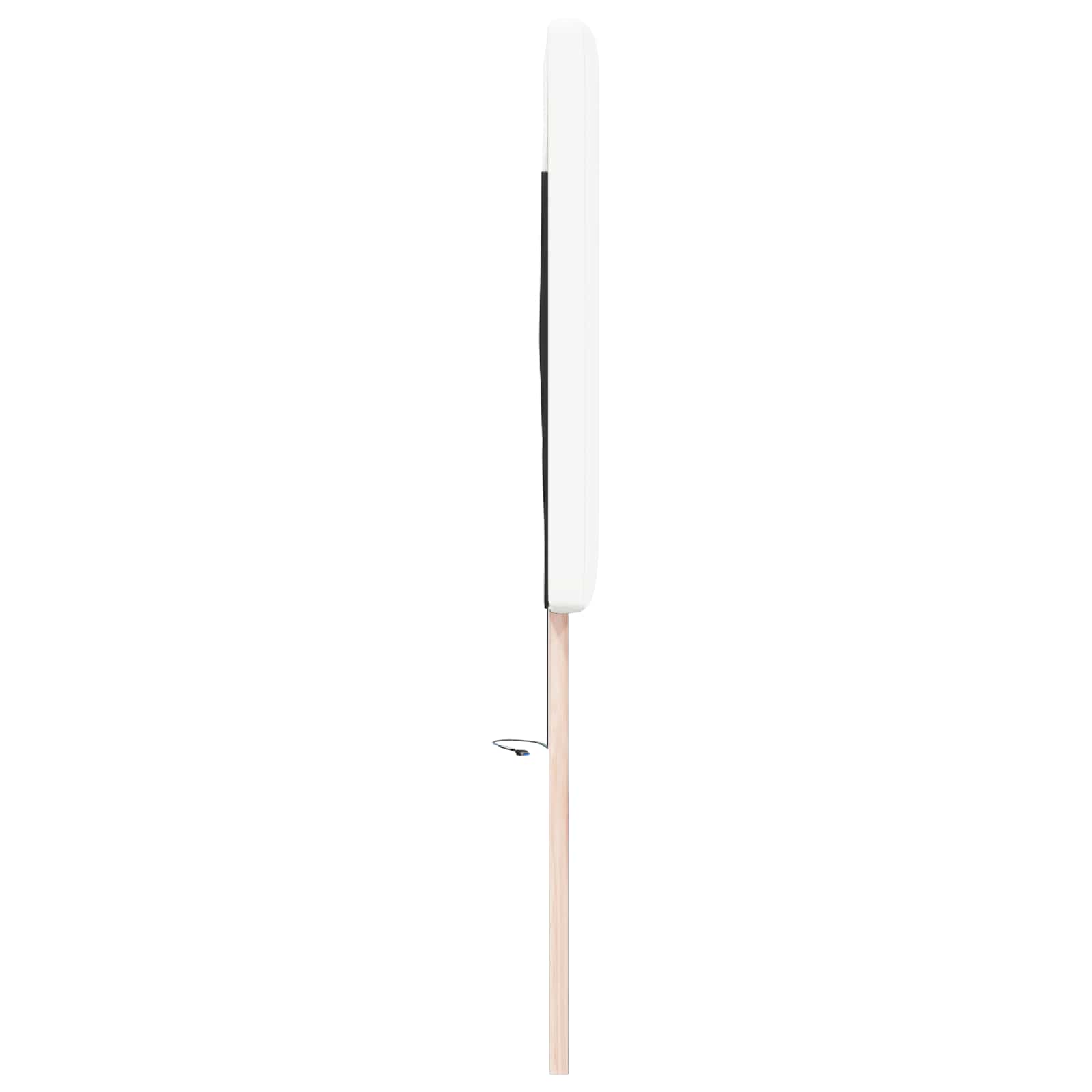LED κεφαλάρι Λευκό 180 cm Τεχνητό Δέρμα