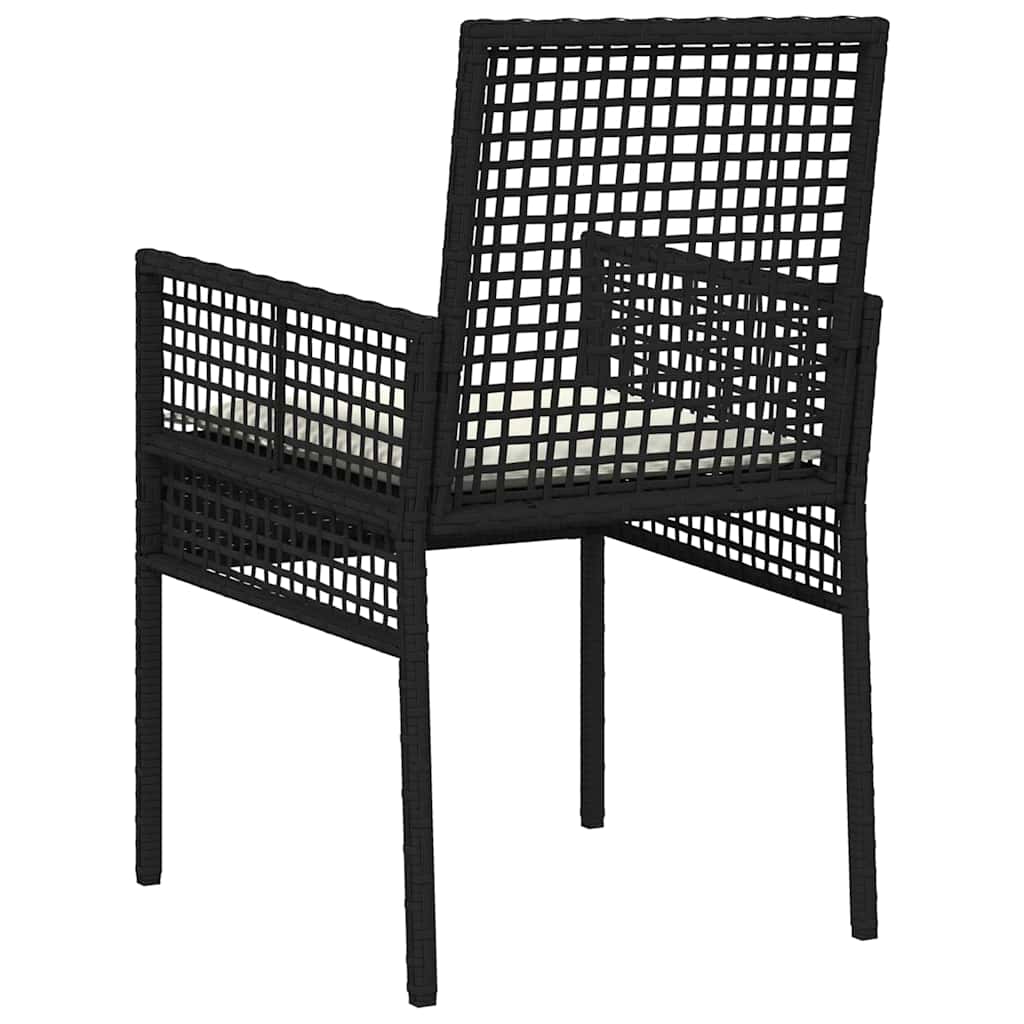 Καρέκλα Κήπου 2 pcs Μαύρο 55 x 53 x 85 εκ συνθετικό ρατάν