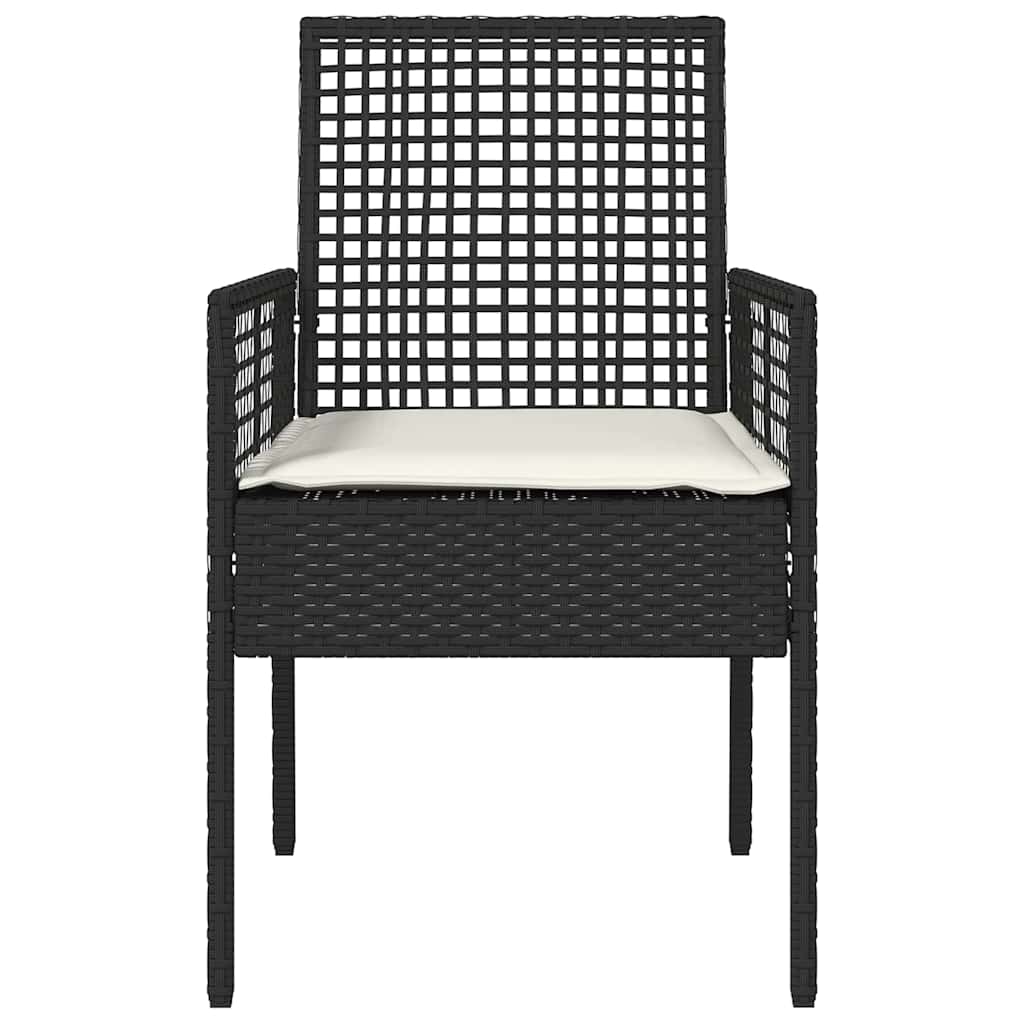 Καρέκλα Κήπου 2 pcs Μαύρο 55 x 53 x 85 εκ συνθετικό ρατάν