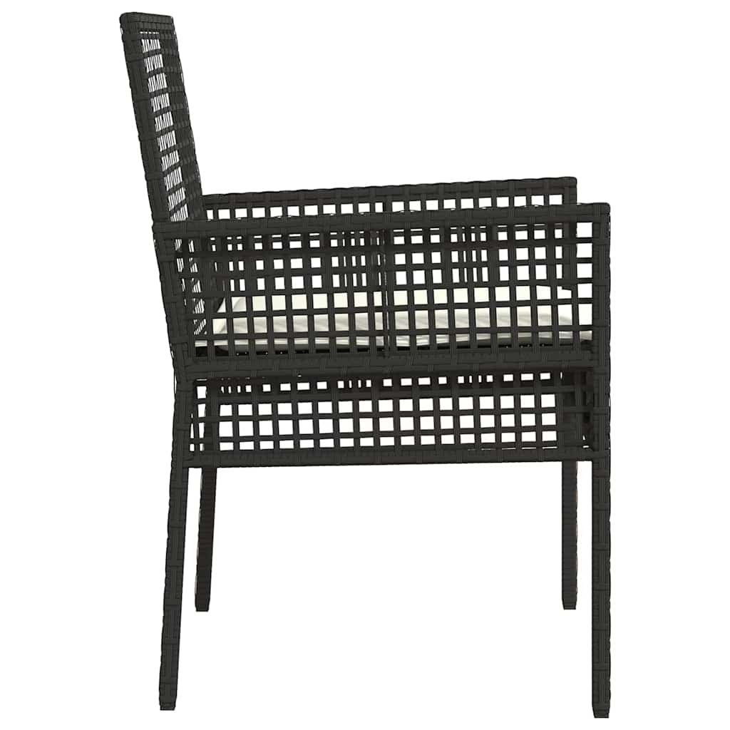 Καρέκλα Κήπου 2 pcs Μαύρο 55 x 53 x 85 εκ συνθετικό ρατάν