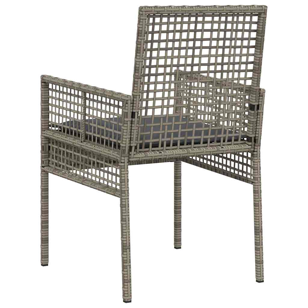 Καρέκλα Κήπου 2 pcs Γκρι 55 x 53 x 85 εκ συνθετικό ρατάν