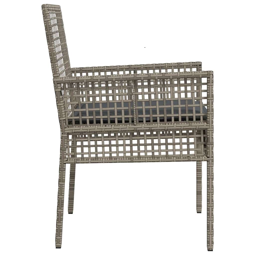 Καρέκλα Κήπου 2 pcs Γκρι 55 x 53 x 85 εκ συνθετικό ρατάν