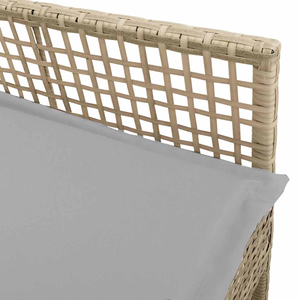 Καρέκλα Κήπου 2 pcs Μπεζ 55 x 53 x 85 εκ συνθετικό ρατάν - Pakobazaar
