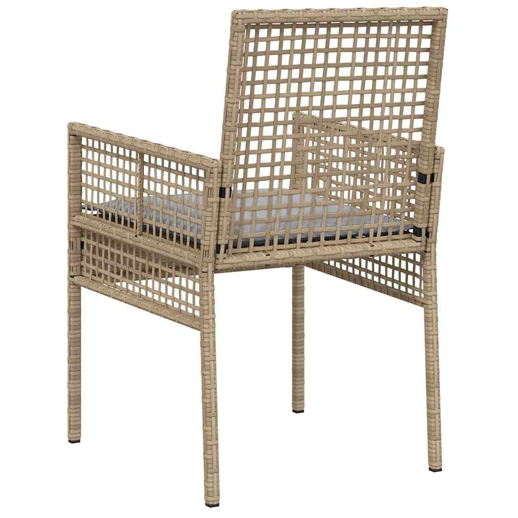 Καρέκλα Κήπου 2 pcs Μπεζ 55 x 53 x 85 εκ συνθετικό ρατάν - Pakobazaar