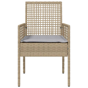 Καρέκλα Κήπου 2 pcs Μπεζ 55 x 53 x 85 εκ συνθετικό ρατάν - Pakobazaar