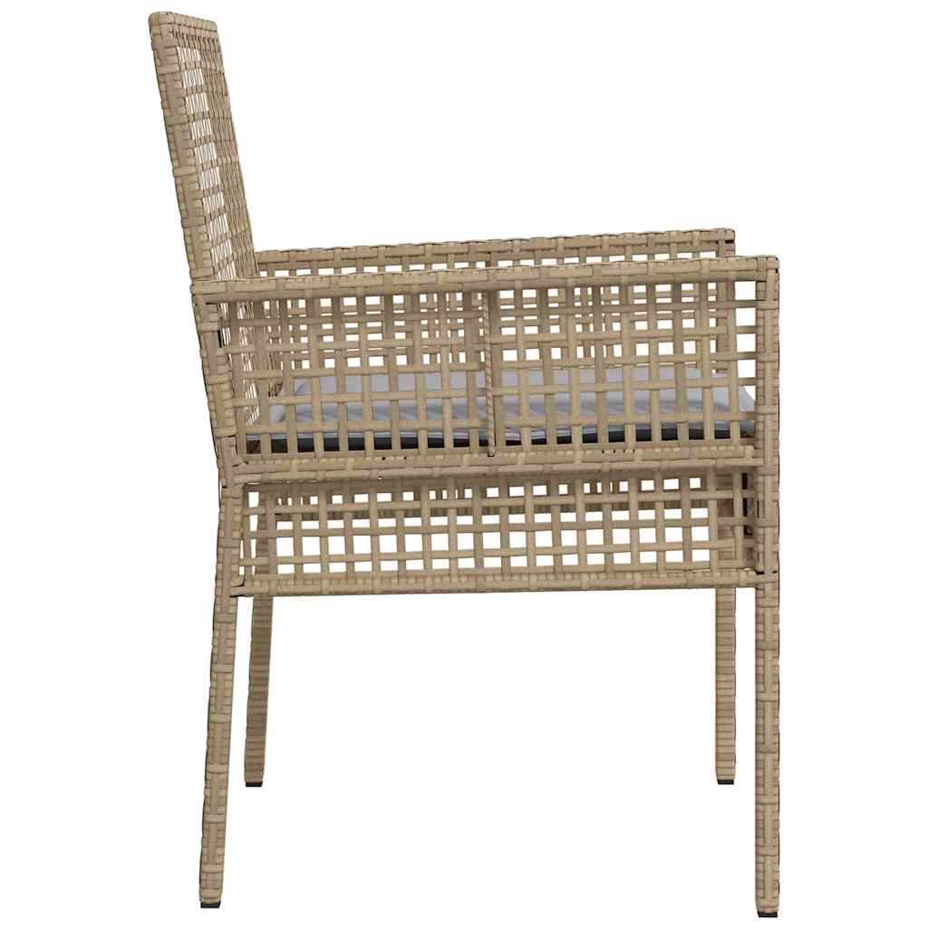 Καρέκλα Κήπου 2 pcs Μπεζ 55 x 53 x 85 εκ συνθετικό ρατάν - Pakobazaar