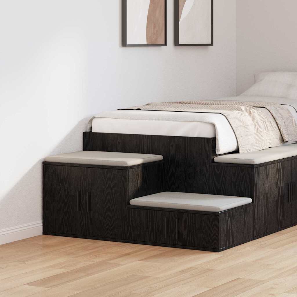Ντουλάπι αποθήκευσης 2 pcs Μαύρη Οξυά 127 x 41 x 40 εκ