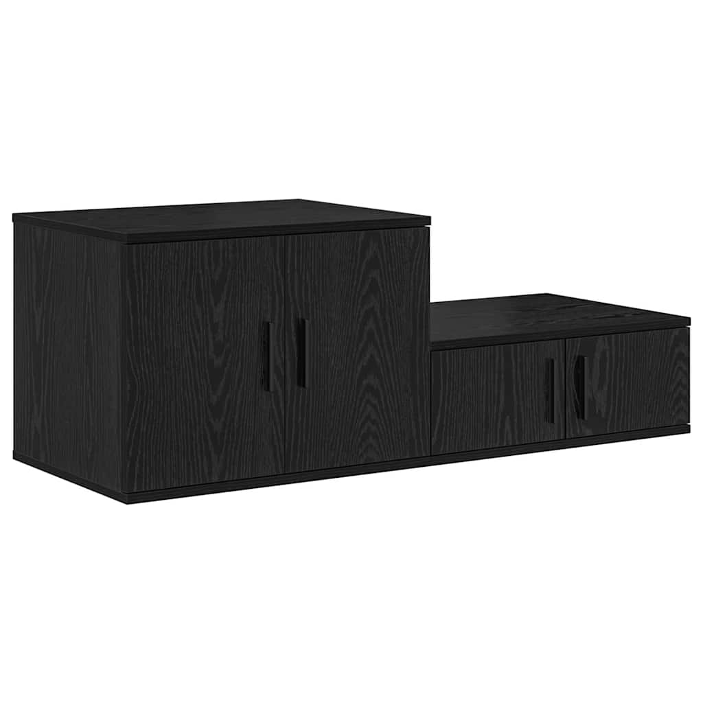 Ντουλάπι αποθήκευσης 2 pcs Μαύρη Οξυά 127 x 41 x 40 εκ