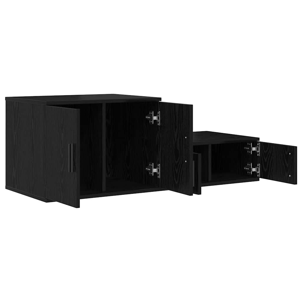 Ντουλάπι αποθήκευσης 2 pcs Μαύρη Οξυά 127 x 41 x 40 εκ