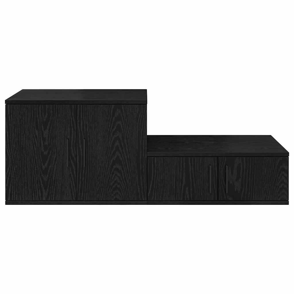 Ντουλάπι αποθήκευσης 2 pcs Μαύρη Οξυά 127 x 41 x 40 εκ