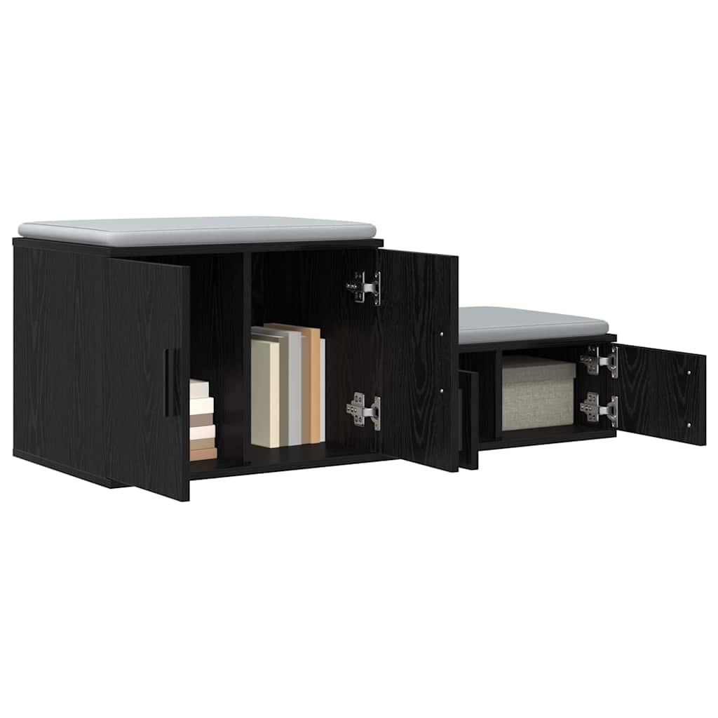 Ντουλάπι αποθήκευσης 2 pcs Μαύρη Οξυά 127 x 41 x 40 εκ