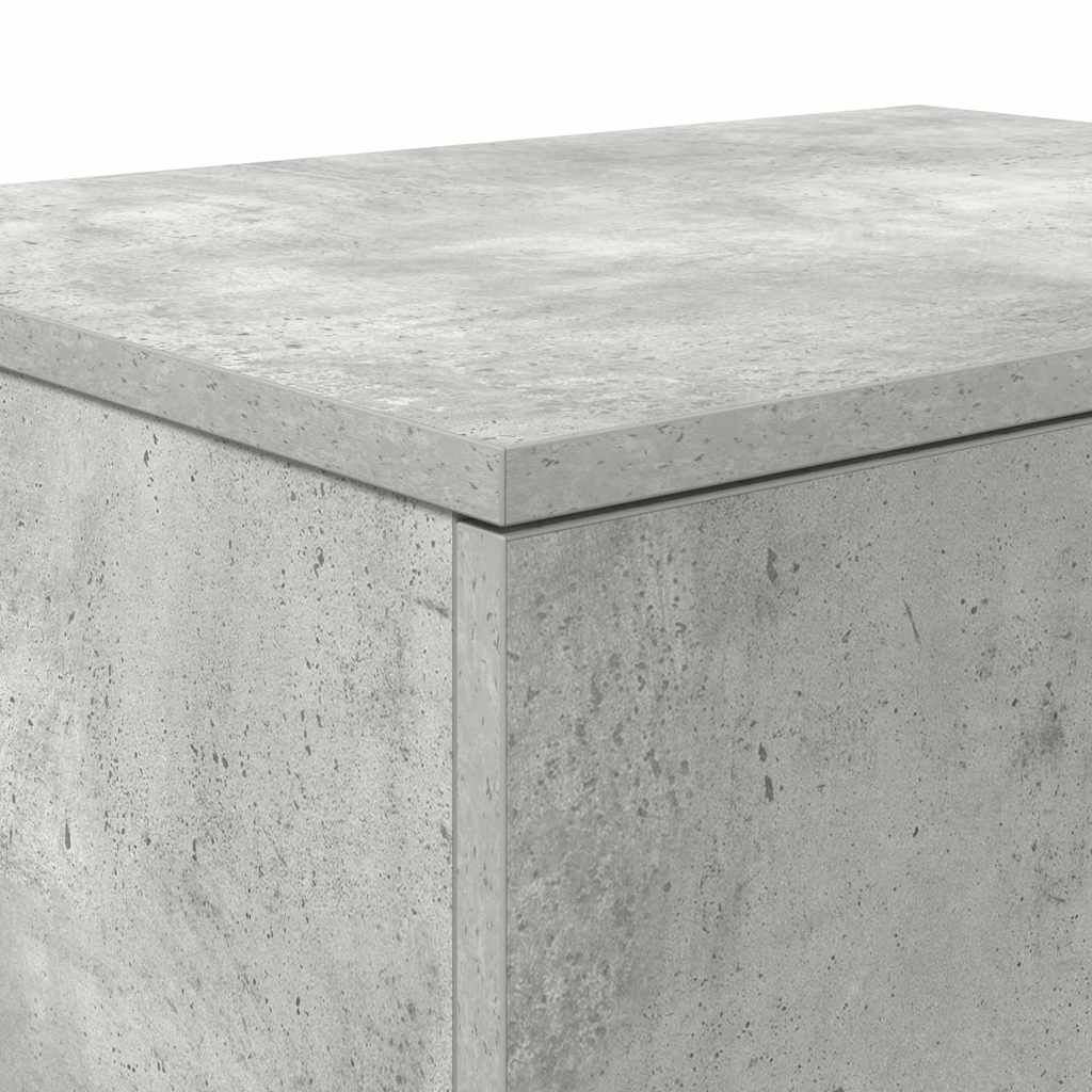 Ντουλάπι αποθήκευσης 2 pcs Σκυρόδεμα Γκρι 127 x 41 x 40 εκ