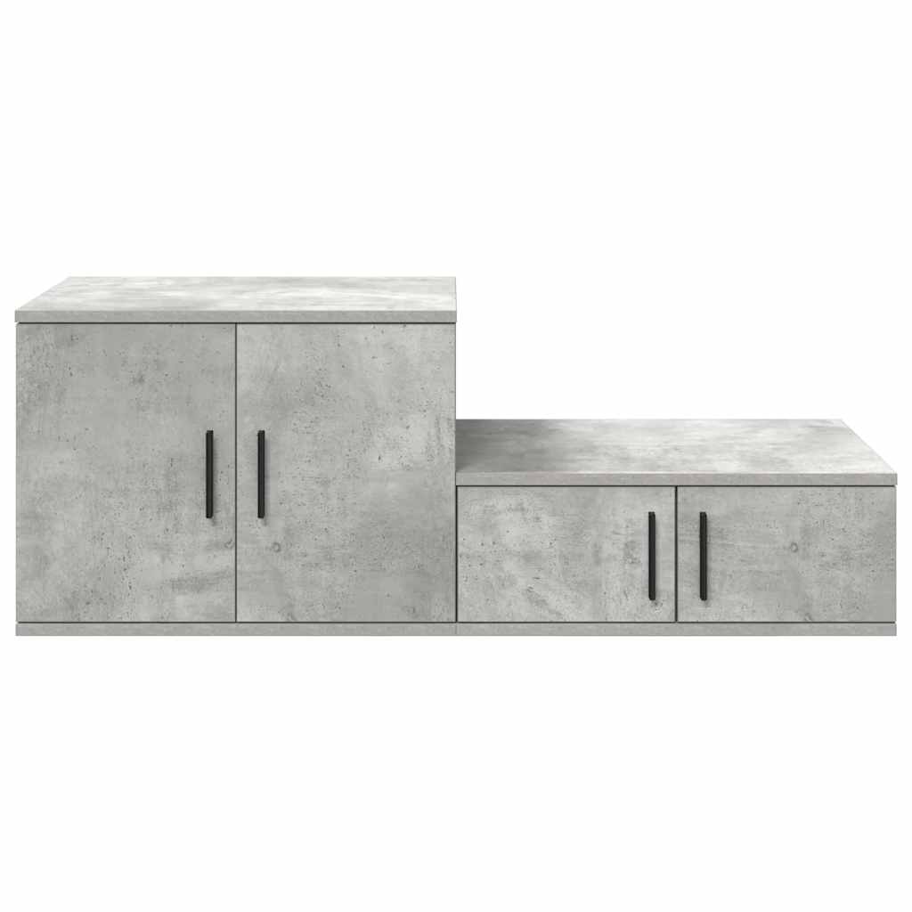 Ντουλάπι αποθήκευσης 2 pcs Σκυρόδεμα Γκρι 127 x 41 x 40 εκ