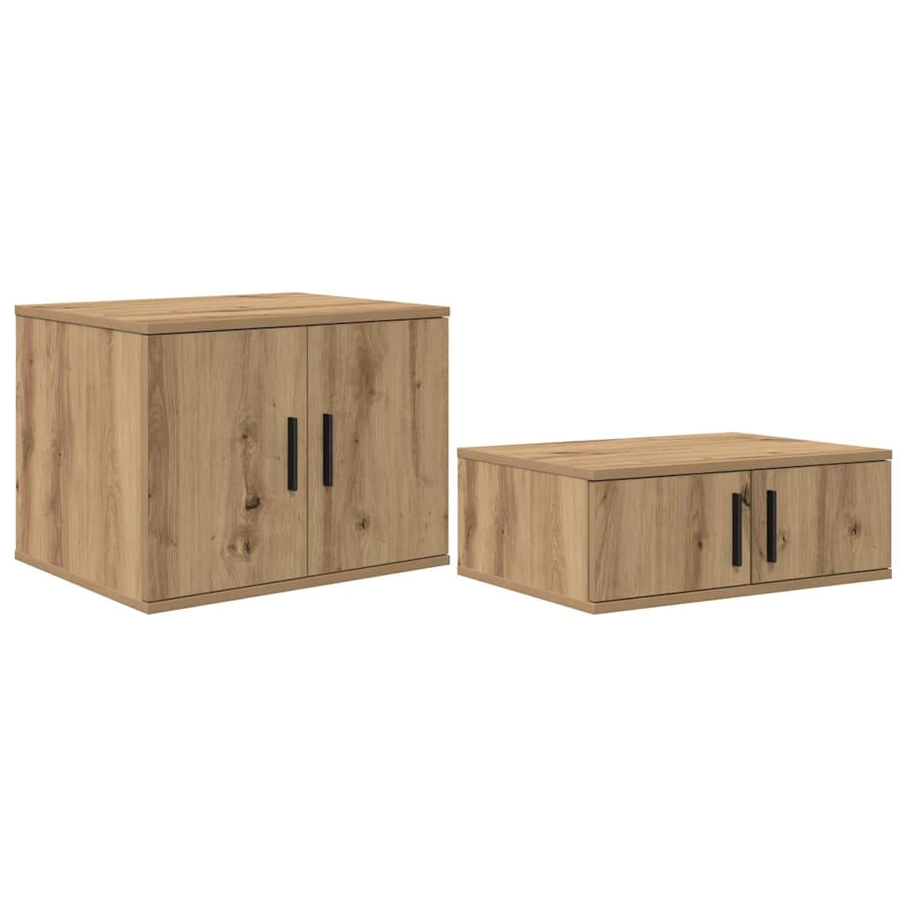 Ντουλάπι αποθήκευσης 2 pcs Artisan Oak 127 x 41 x 40 εκ - Pakobazaar
