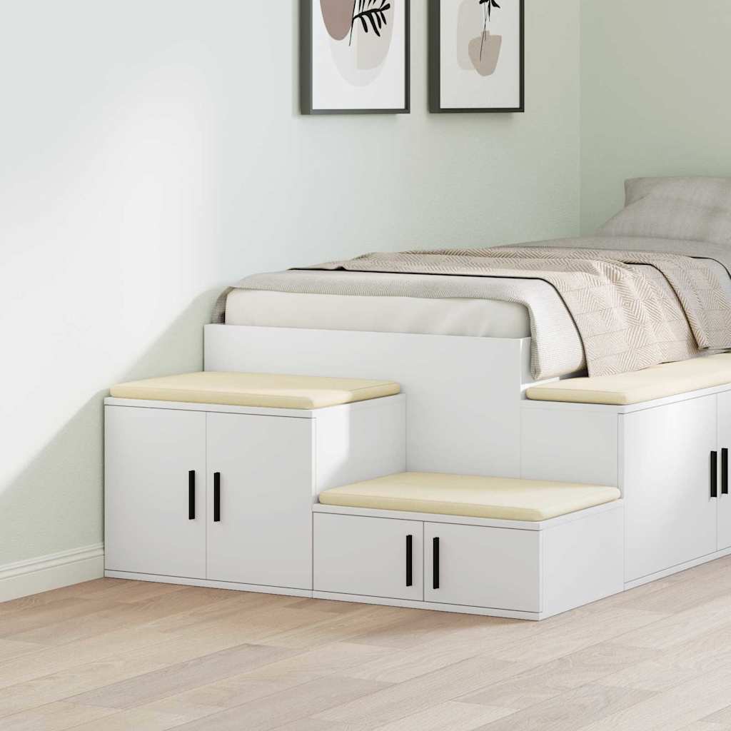 Ντουλάπι αποθήκευσης 2 pcs Λευκό 118 x 41 x 40 εκ