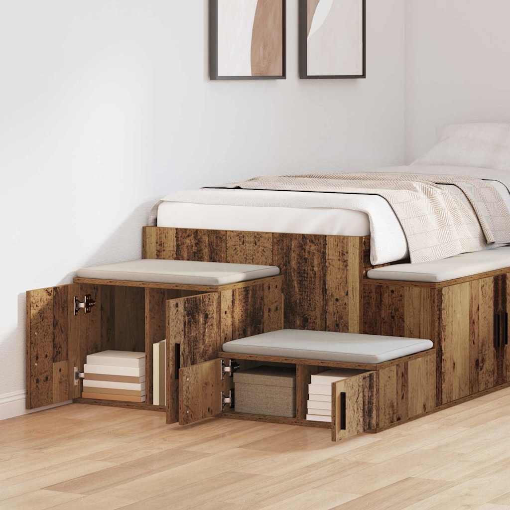 Ντουλάπι αποθήκευσης 2 pcs Παλιό ξύλο 118 x 41 x 40 εκ