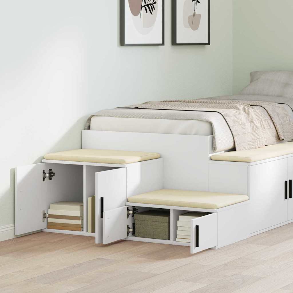 Ντουλάπι αποθήκευσης 2 pcs Λευκό 108 x 41 x 40 εκ