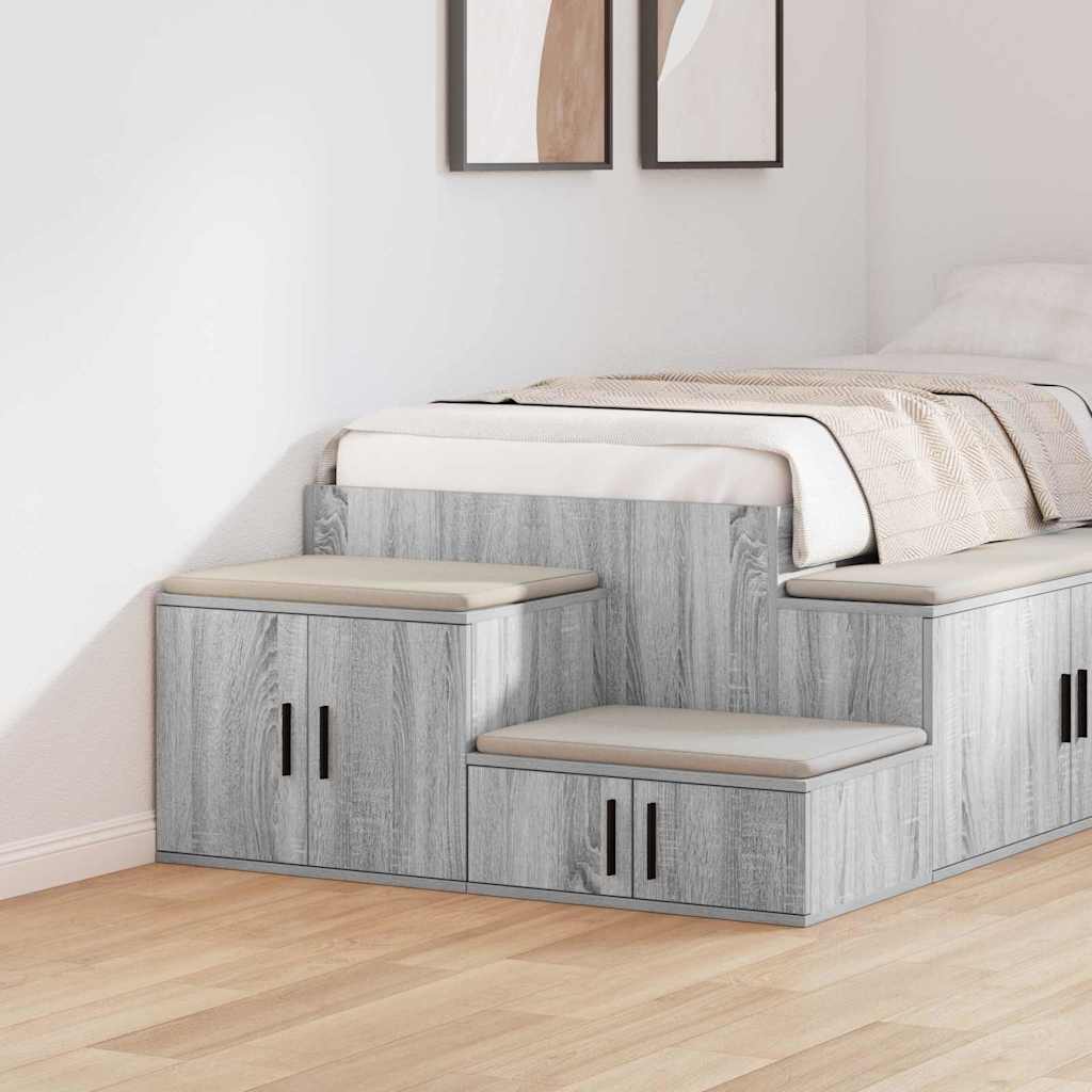 Ντουλάπι αποθήκευσης 2 pcs Γκρίζο Σονομα 108 x 41 x 40 εκ