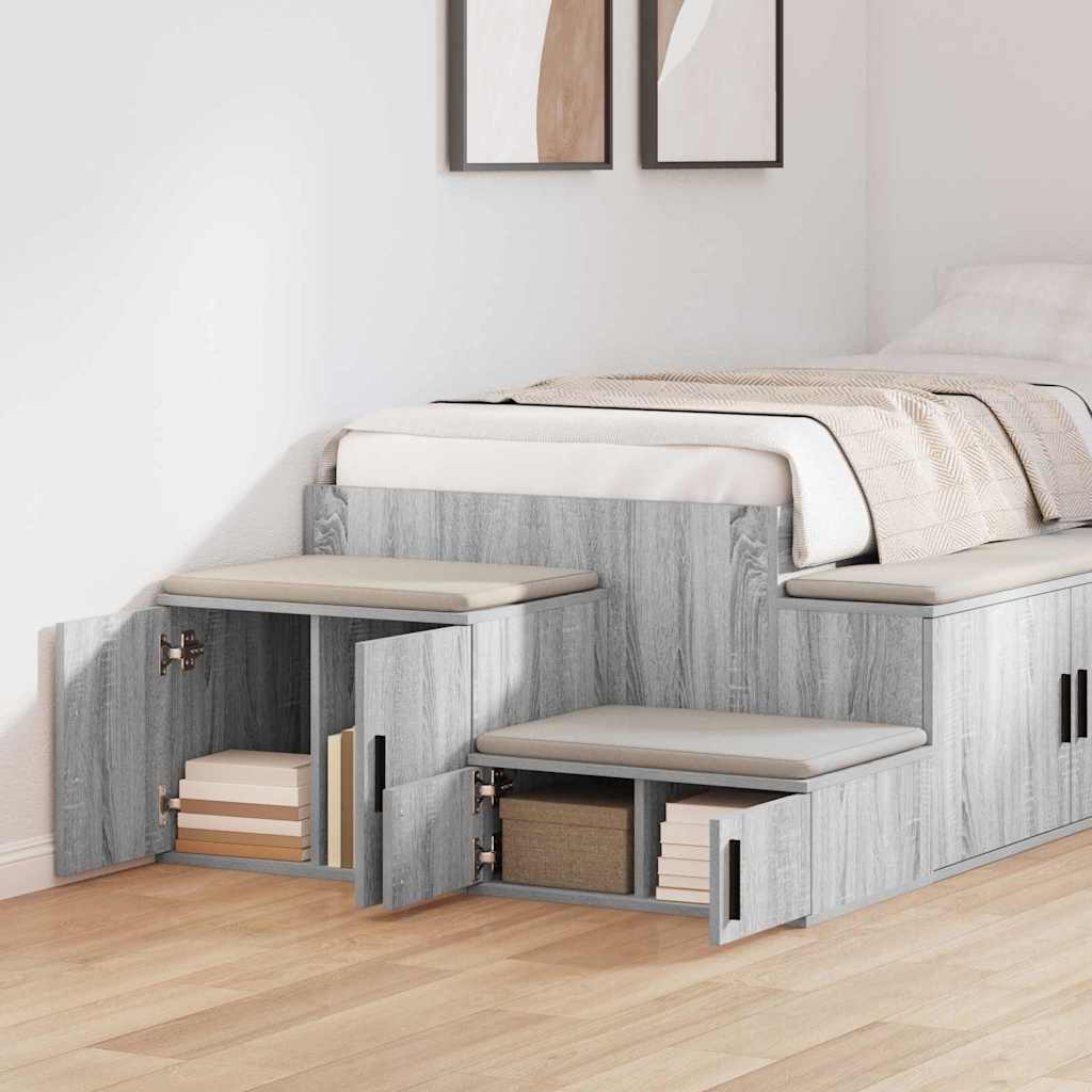 Ντουλάπι αποθήκευσης 2 pcs Γκρίζο Σονομα 108 x 41 x 40 εκ