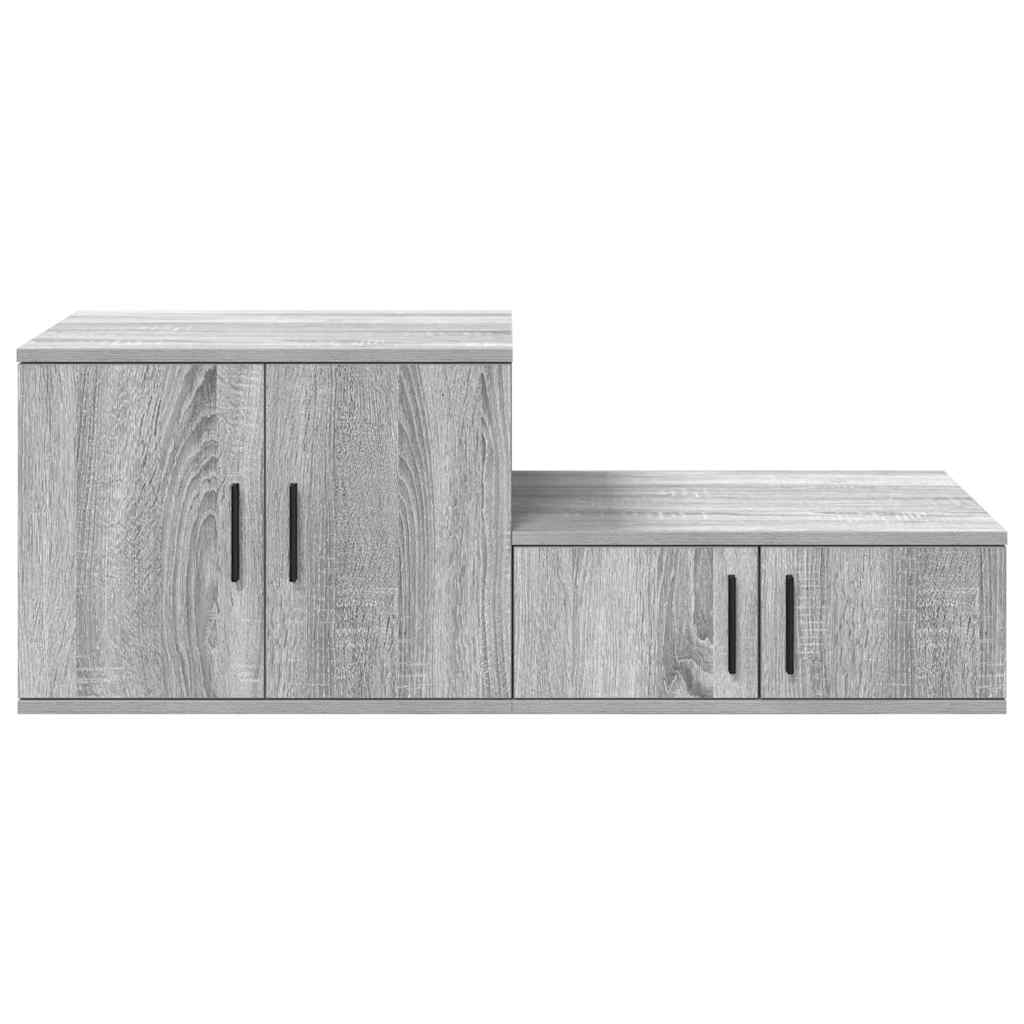 Ντουλάπι αποθήκευσης 2 pcs Γκρίζο Σονομα 108 x 41 x 40 εκ