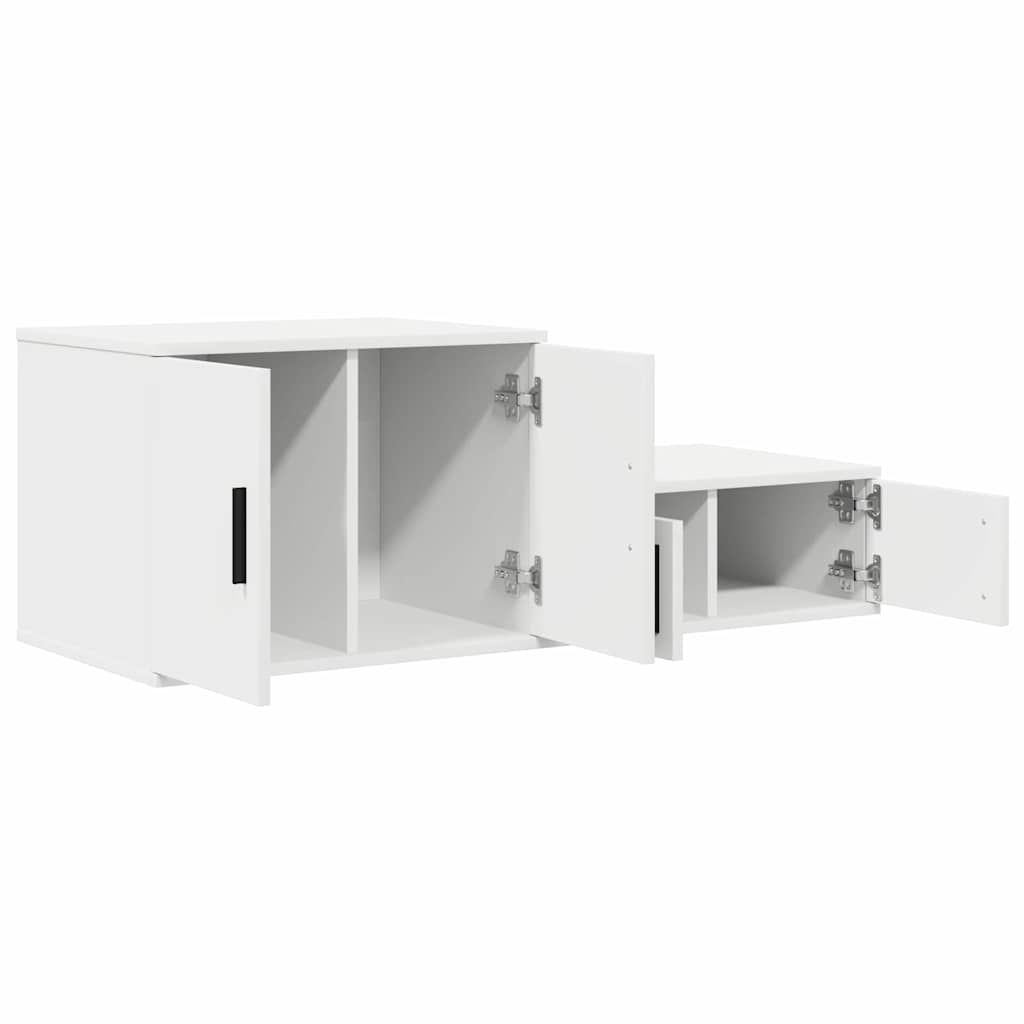 Ντουλάπι αποθήκευσης 2 pcs Λευκό 103 x 41 x 40 εκ - Pakobazaar