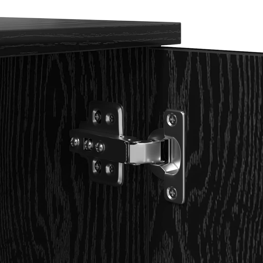 Ντουλάπι αποθήκευσης 2 pcs Μαύρη Οξυά 103 x 41 x 40 εκ