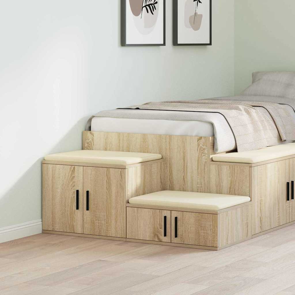Ντουλάπι αποθήκευσης 2 pcs Δρύς Sonoma 103 x 41 x 40 εκ - Pakobazaar