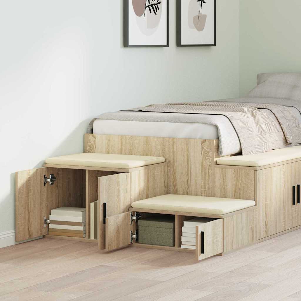 Ντουλάπι αποθήκευσης 2 pcs Δρύς Sonoma 103 x 41 x 40 εκ - Pakobazaar