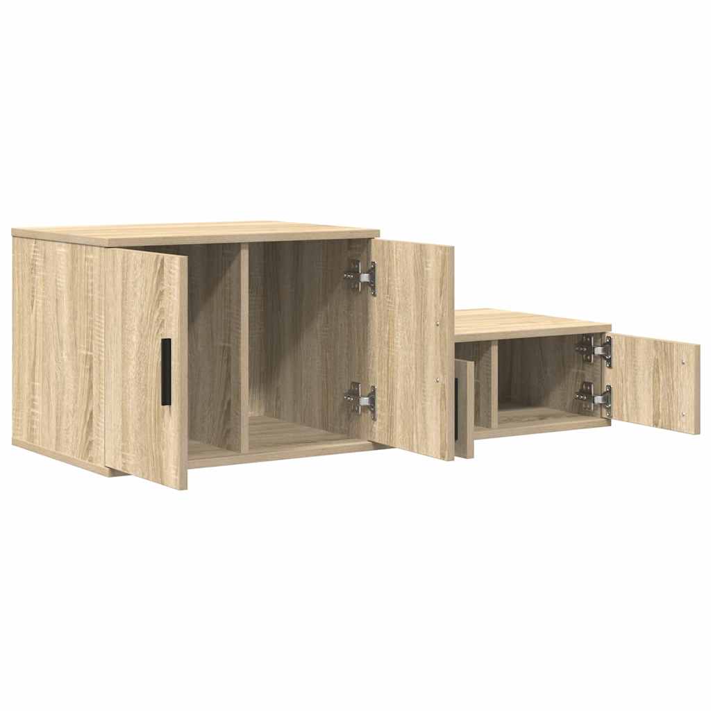 Ντουλάπι αποθήκευσης 2 pcs Δρύς Sonoma 103 x 41 x 40 εκ - Pakobazaar