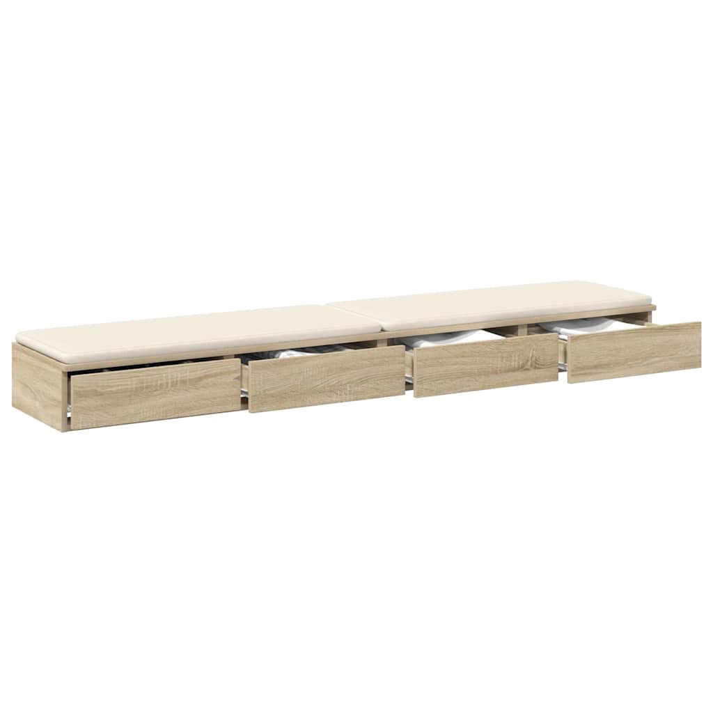 Συρτάρια κρεβατιού με συρτάρι Δρύς Sonoma 200 x 36,5 x 16,5 εκ