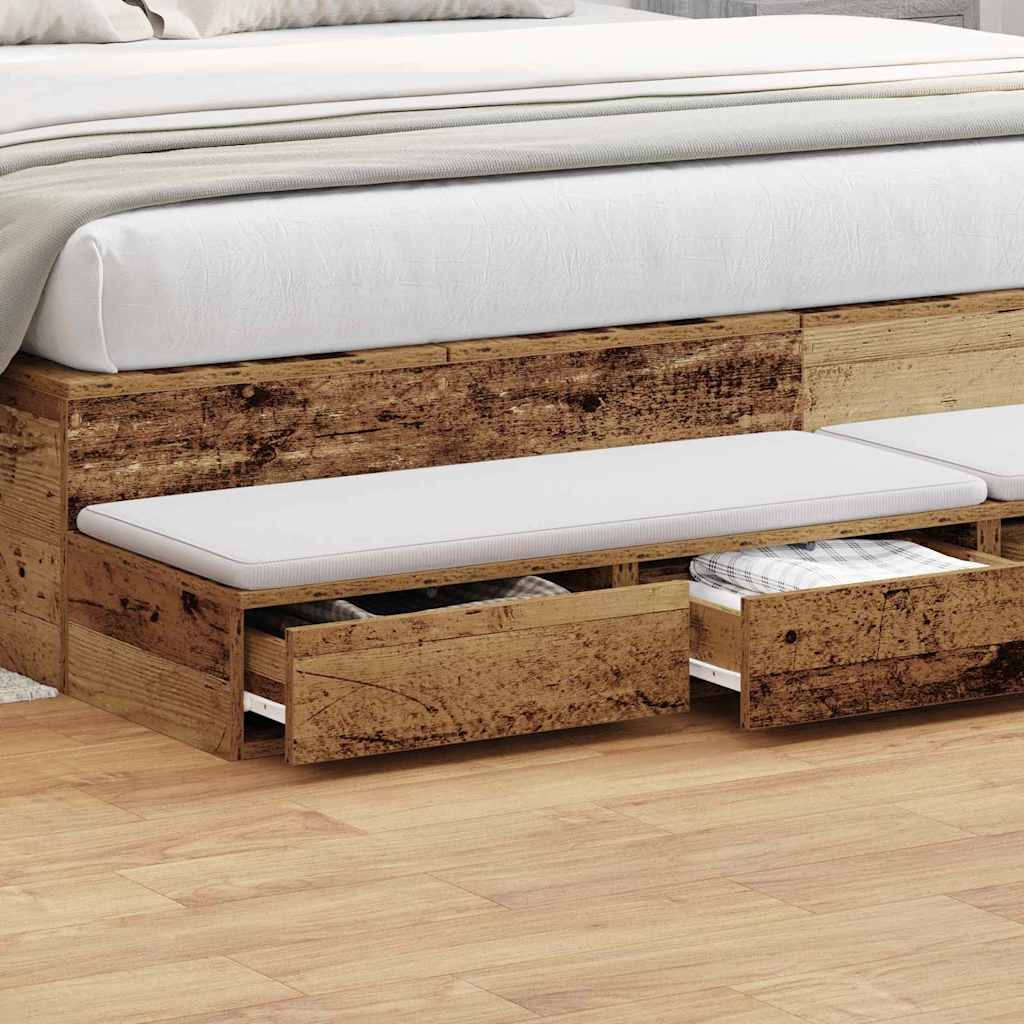 Συρτάρια κρεβατιού Παλιό ξύλο 200 x 36,5 x 16,5 εκ