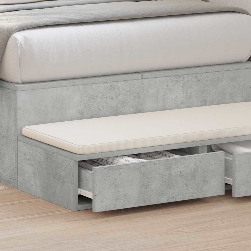 Συρτάρια κρεβατιού Σκυρόδεμα Γκρι 80 x 36,5 x 16,5 εκ - Pakobazaar