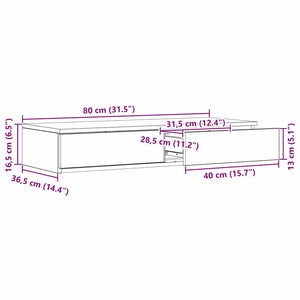 Συρτάρια κρεβατιού με συρτάρι Παλιό ξύλο 80 x 36,5 x 16,5 εκ - Pakobazaar