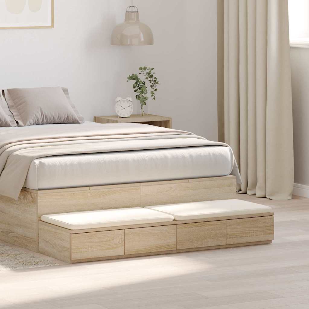 Συρτάρια κρεβατιού με συρτάρι Δρύς Sonoma 120 x 36,5 x 16,5 εκ
