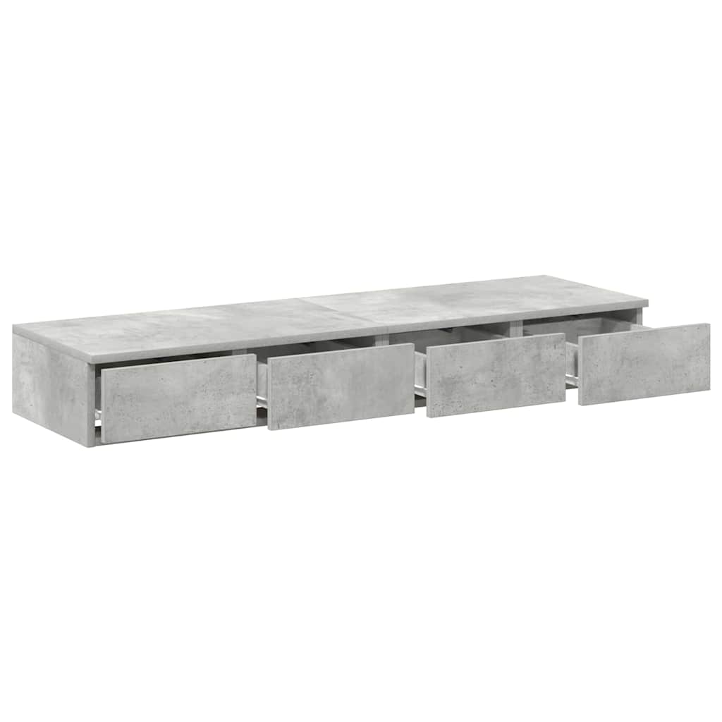 Συρτάρια κρεβατιού Σκυρόδεμα Γκρι 120 x 36,5 x 16,5 εκ
