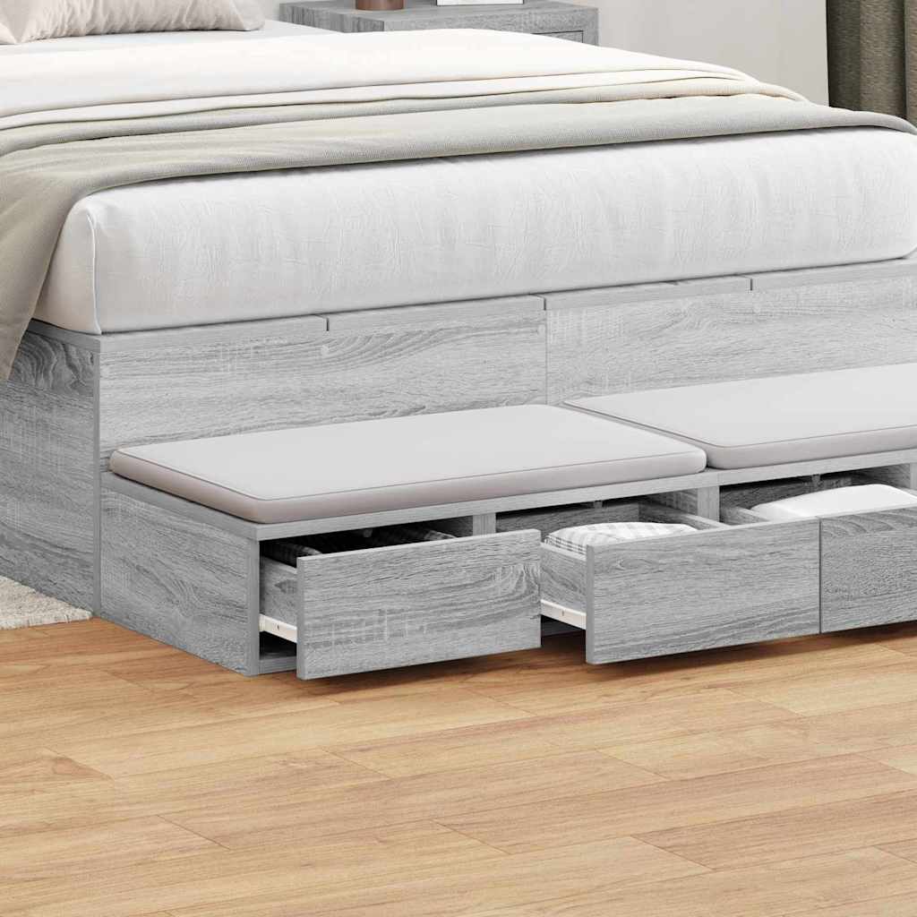 Συρτάρια κρεβατιού Γκρίζο Σονομα 120 x 36,5 x 16,5 εκ